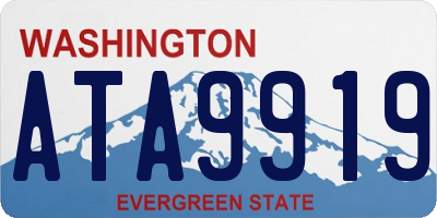 WA license plate ATA9919