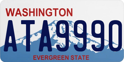 WA license plate ATA9990