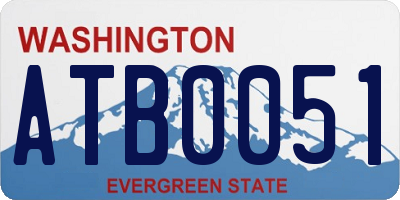 WA license plate ATB0051