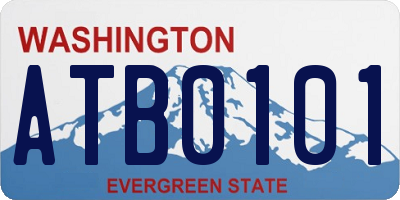 WA license plate ATB0101