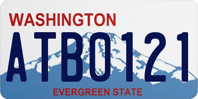 WA license plate ATB0121