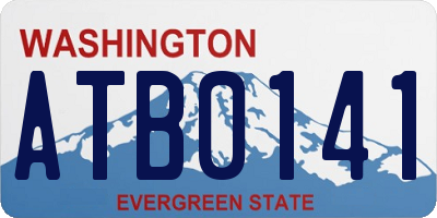 WA license plate ATB0141