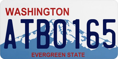 WA license plate ATB0165