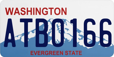 WA license plate ATB0166