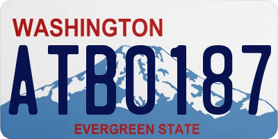 WA license plate ATB0187