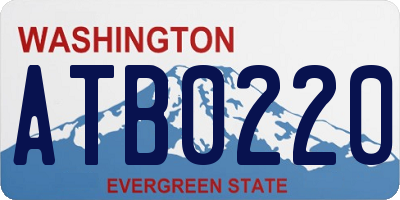 WA license plate ATB0220
