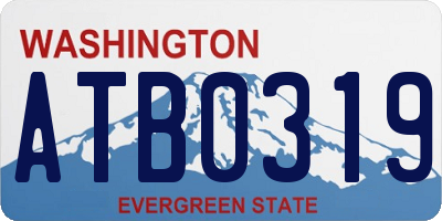 WA license plate ATB0319