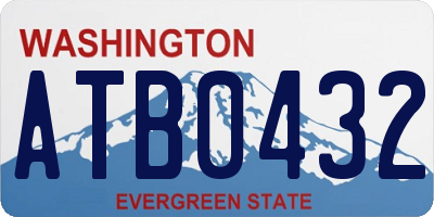 WA license plate ATB0432