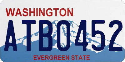 WA license plate ATB0452
