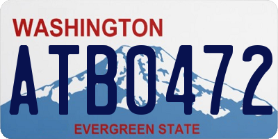 WA license plate ATB0472