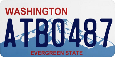 WA license plate ATB0487