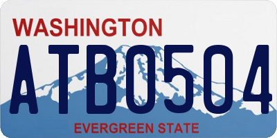 WA license plate ATB0504