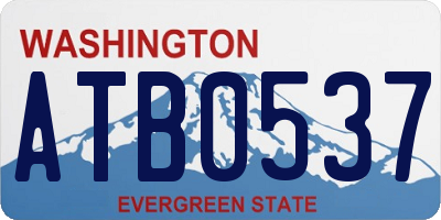 WA license plate ATB0537
