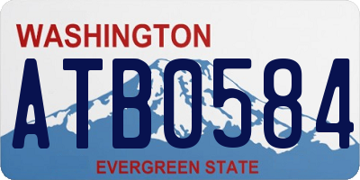 WA license plate ATB0584