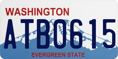 WA license plate ATB0615