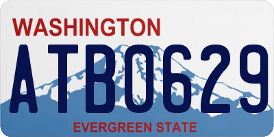 WA license plate ATB0629