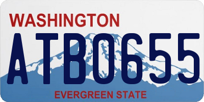 WA license plate ATB0655