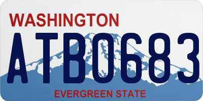 WA license plate ATB0683