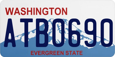 WA license plate ATB0690