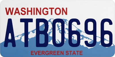 WA license plate ATB0696