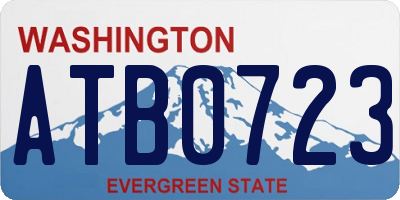 WA license plate ATB0723