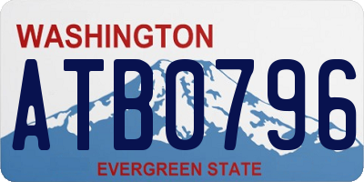 WA license plate ATB0796