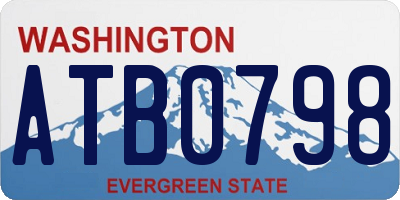 WA license plate ATB0798