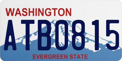 WA license plate ATB0815