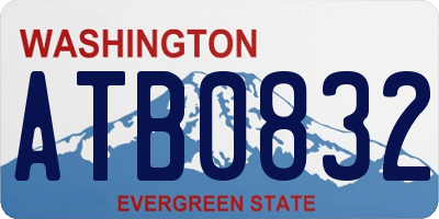 WA license plate ATB0832
