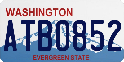 WA license plate ATB0852
