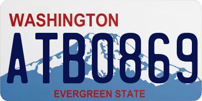 WA license plate ATB0869