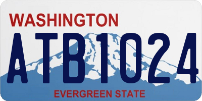 WA license plate ATB1024