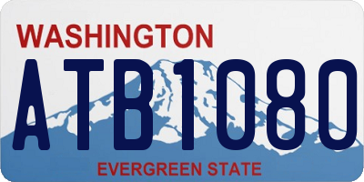WA license plate ATB1080
