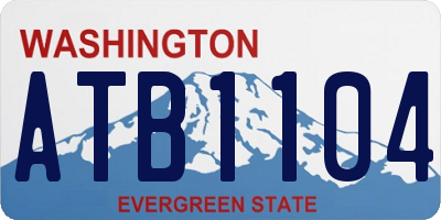 WA license plate ATB1104