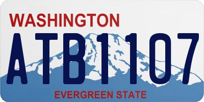 WA license plate ATB1107