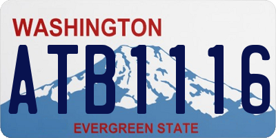 WA license plate ATB1116