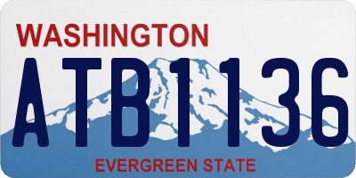 WA license plate ATB1136