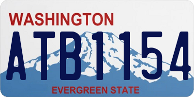 WA license plate ATB1154
