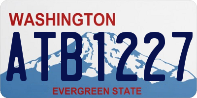 WA license plate ATB1227