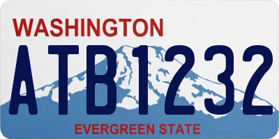 WA license plate ATB1232