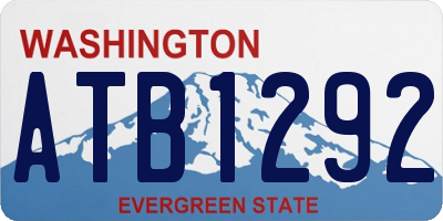 WA license plate ATB1292