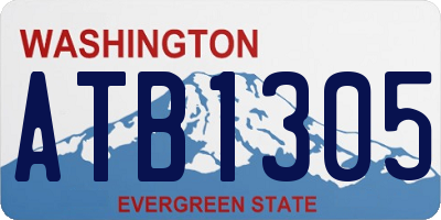 WA license plate ATB1305