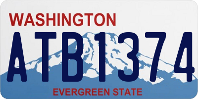 WA license plate ATB1374