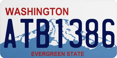 WA license plate ATB1386