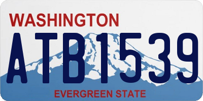 WA license plate ATB1539
