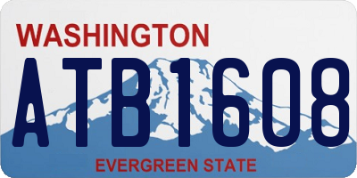 WA license plate ATB1608