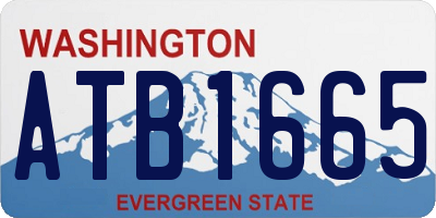 WA license plate ATB1665