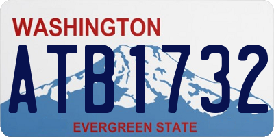 WA license plate ATB1732