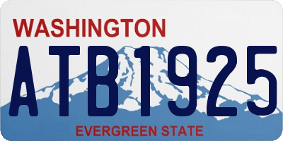 WA license plate ATB1925
