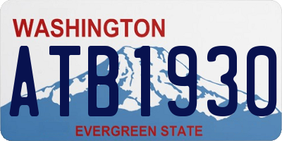 WA license plate ATB1930